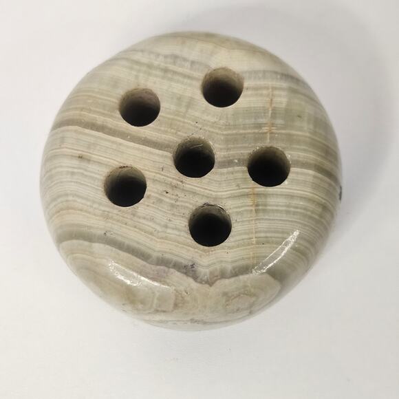 Vintage MCM Poshlished Onyx Marble Pen Holder Desk Office Boho - Picture 6 of 9